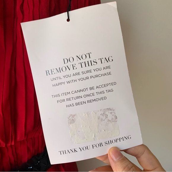 Vera Wang Lavender Label Red Silk Dress Sz 4 NWT - Picture 6 of 6